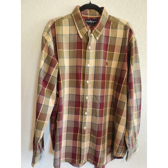 Ralph Lauren Men's Button-Down Shirt XL Plaid Long Sleeve Classic Fit 100%... - Picture 2 of 7